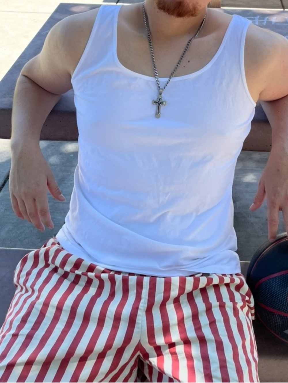 L L BEAN MEN WIFE BEATER SHIRT Classic White Tank Top Lightweight Everyday Layer